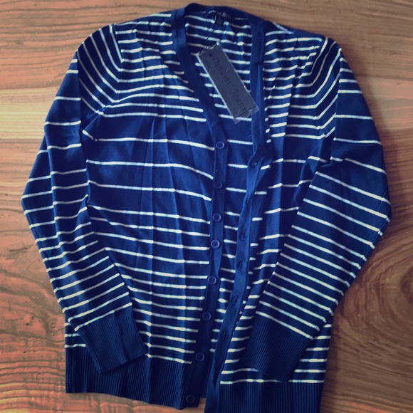 Dinamit Jeans Other - Navy striped cardigan sweater